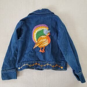 Vintage Turkey Floral Jean Jacket 3t
